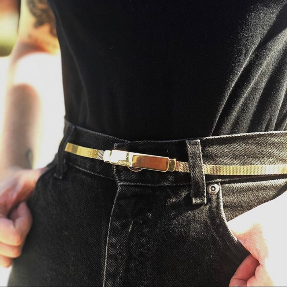 Gucci mesh chain belt